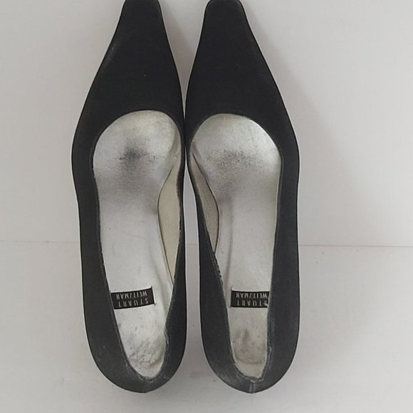 STUART WEITZMAN | Women's Satin Pumps Heels Black Size 6 - Picture 5 of 8